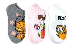 GARFIELD & ODIE Ladies MOTHER’S DAY 3 Pair Of No Show Socks ‘BEST MOM’ - Novelty Socks And Slippers