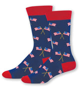 PATRIOTIC AMERICAN FLAGS Men’s Socks SOCKSMITH Brand 250th Anniversary Collection