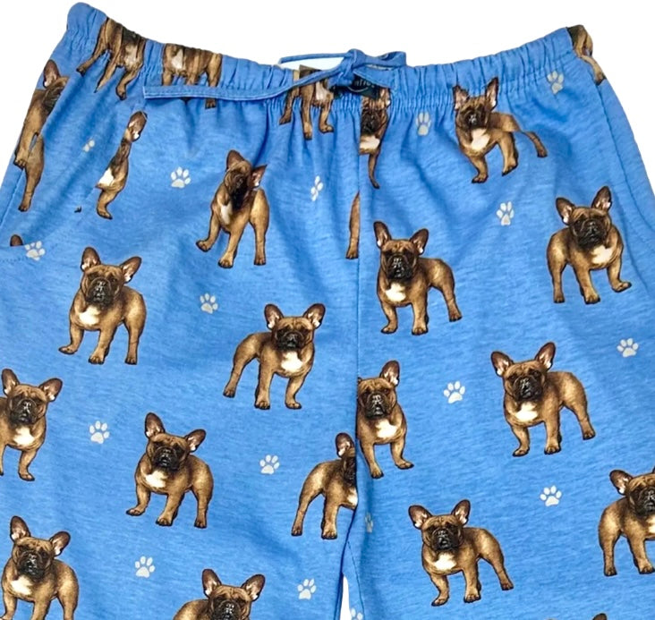 COMFIES UNISEX FRENCH BULLDOG PAJAMA BOTTOMS E&S PETS (CHOOSE SIZE) - Novelty Socks And Slippers