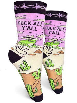 GROOVY THINGS Brand Ladies FUCK ALL Y’ALL Socks - Novelty Socks And Slippers