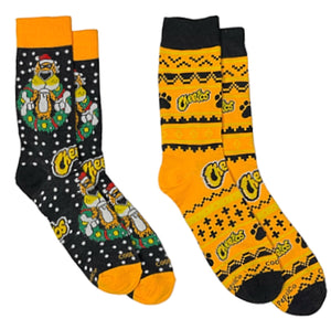 CHEETOS Men’s CHRISTMAS 2 Pair Of Socks CHESTER CHEETAH COOL SOCKS Brand - Novelty Socks for Less