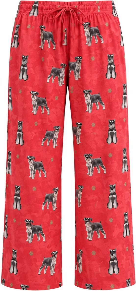 SCHNAUZER Dog Adult Unisex PAJAMA BOTTOMS COMFIES Brand By E&S PETS (CHOOSE SIZE)