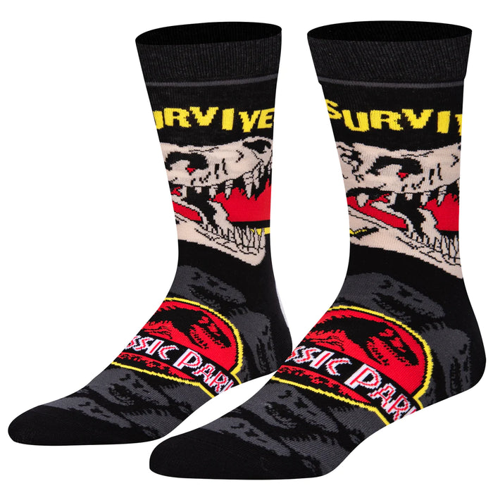 JURASSIC PARK Men’s Socks ODD SOX Brand ‘I SURVIVED JURASSIC PARK’