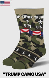 President Trump Camo Unisex Socks USA Cool Socks Brand - Novelty Socks And Slippers