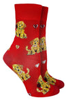 GOOD LUCK SOCK Brand Ladies PUPPY LOVE Socks - Novelty Socks And Slippers