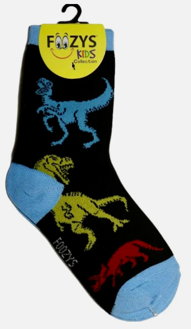 FOOZYS Brand Unisex Kids DINOSAUR Socks - Novelty Socks And Slippers