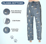 COMFIES UNISEX SIBERIAN HUSKY PAJAMA BOTTOMS E&S PETS (CHOOSE SIZE) - Novelty Socks And Slippers