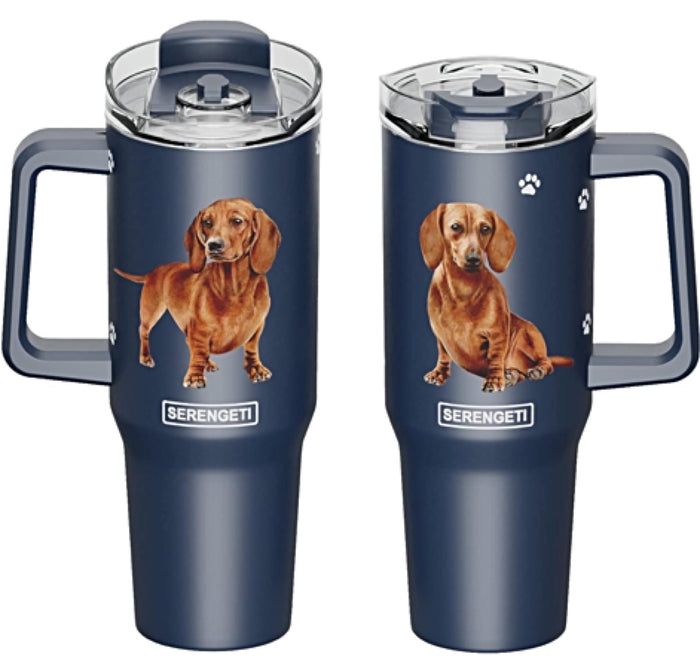 RED DACHSHUND DOG SERENGETI 40 Oz. Stainless Steel Ultimate Hot & Cold Tumbler