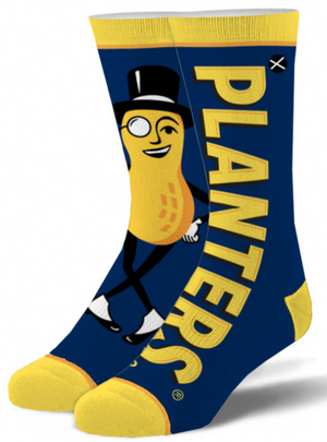 PLANTERS PEANUTS Men’s Split Crew Socks ODD SOX Brand MR. PEANUT - Novelty Socks And Slippers