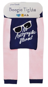 BOOGIE TIGHTS Unisex Baby ‘NO AUTOGRAPHS PLEASE’ By Piero Liventi (CHOOSE SIZE) - Novelty Socks And Slippers