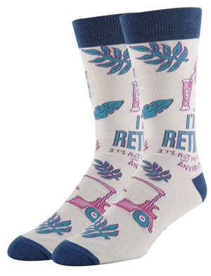 OOOH YEAH Brand Men’s RETIREMENT Socks ‘I’M RETIRED IT’S NOT MY PROBLEM ANYMORE’ ‘I’M FLOCKING RETIRED’ - Novelty Socks And Slippers