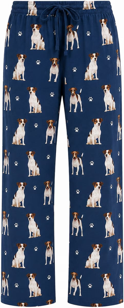 JACK RUSSELL Adult Unisex PAJAMA BOTTOMS COMFIES Brand E&S PETS (CHOOSE SIZE)
