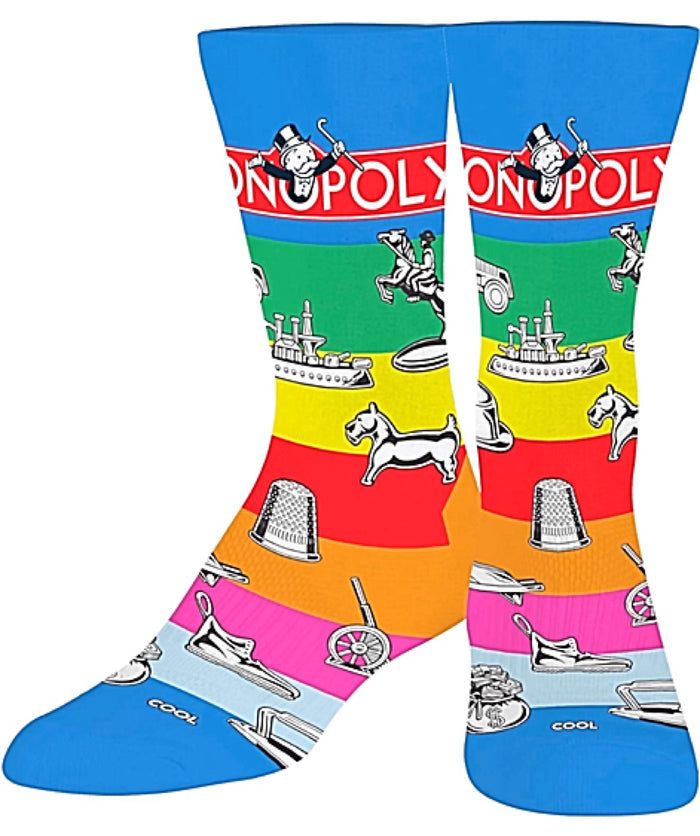 MONOPOLY GAME PIECES Unisex Socks (CHOOSE SIZE) COOL SOCKS Brand