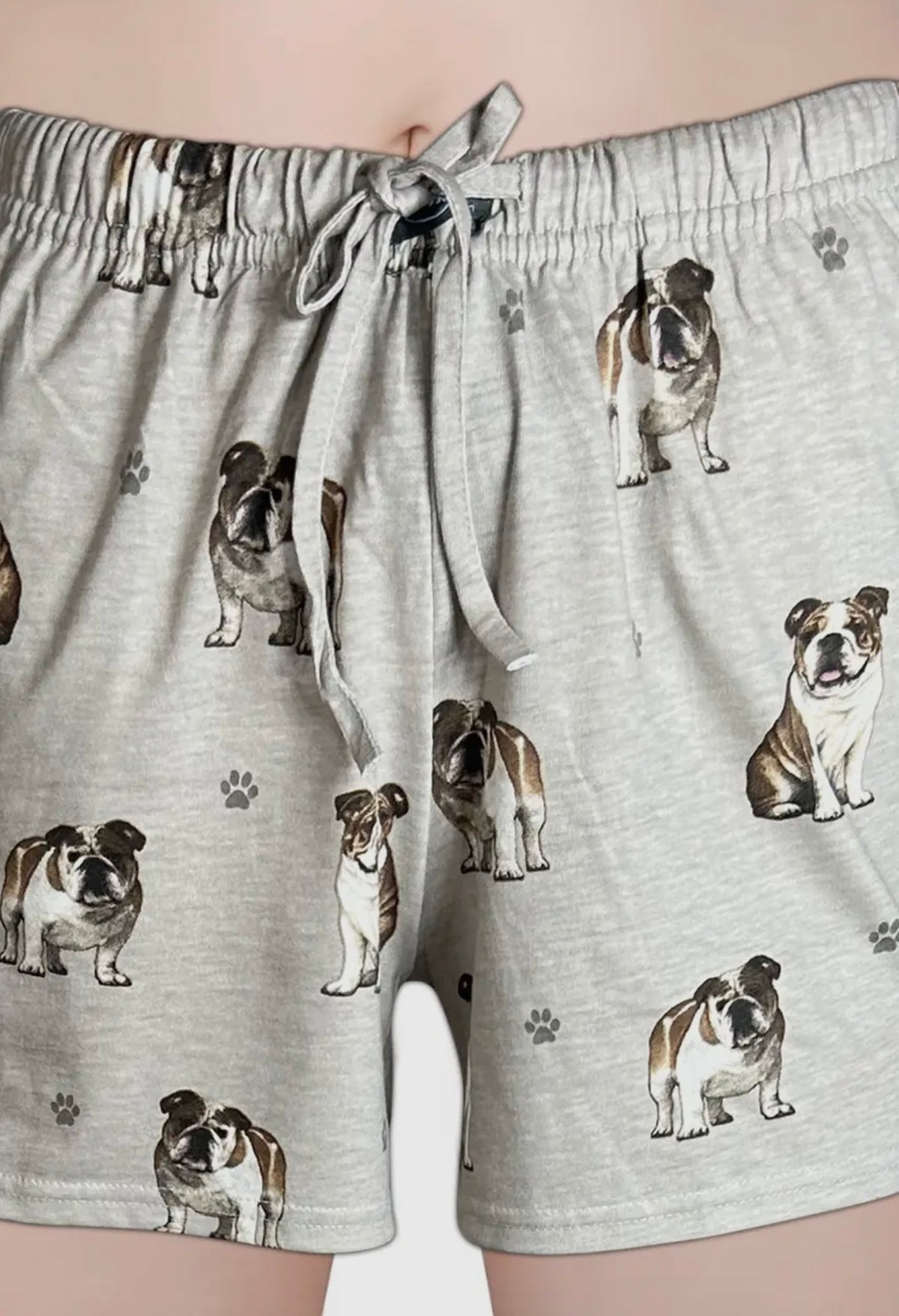 COMFIES LOUNGE PJ SHORTS Ladies BULLDOG By E&S PETS - Novelty Socks And Slippers