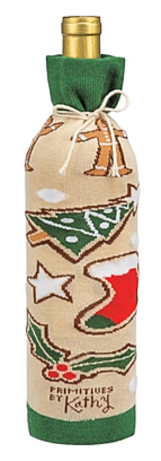 PRIMITIVES BY KATHY CHRISTMAS ALCOHOL WINE BOTTLE SOCK ‘LET’S DRINK, BAKE STUFF & WATCH CHRISTMAS MOVIES - Novelty Socks for Less