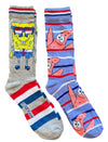 SPONGEBOB SQUAREPANTS Men’s 2 Pair Of PATRIOTIC SOCKS WITH PATRICK - Novelty Socks And Slippers