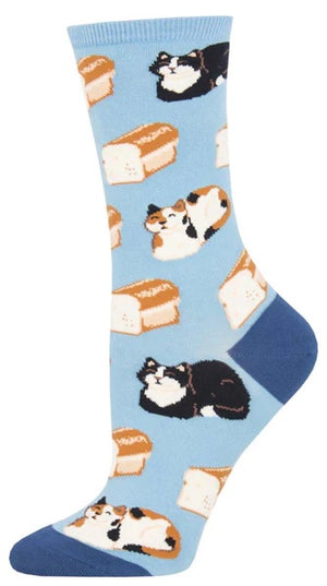 SOCKSMITH Brand Ladies CAT Socks ‘CAT LOAF’ - Novelty Socks And Slippers
