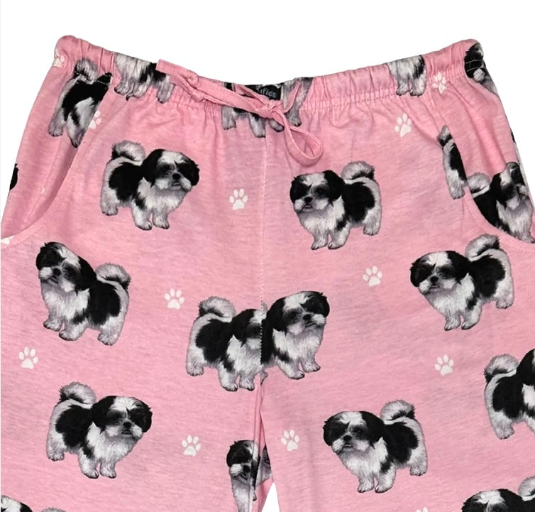 COMFIES UNISEX SHIH TZU PAJAMA BOTTOMS E&S PETS (CHOOSE SIZE) - Novelty Socks And Slippers