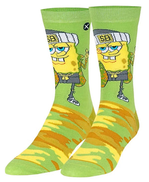 SPONGEBOB SQUAREPANTS Men’s Socks ‘SPONGEBOB CAMOPANTS' ODD SOX Brand - Novelty Socks for Less