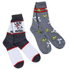 PEANUTS Men’s 2 Pair Of SNOOPY & WOODSTOCK Socks ‘LIKE A BOSS’ - Novelty Socks for Less