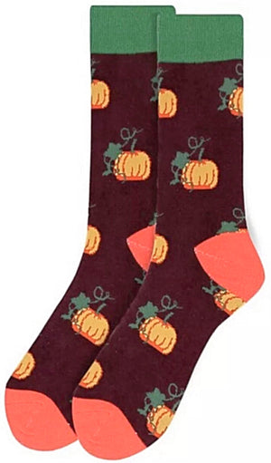 Parquet Brand Men’s HALLOWEEN PUMPKINS Socks - Novelty Socks And Slippers