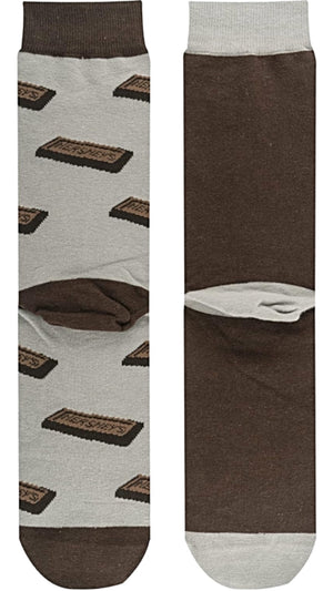 HERSHEY CHOCOLATE BAR Men’s Split Crew Socks ODD SOX Brand - Novelty Socks for Less