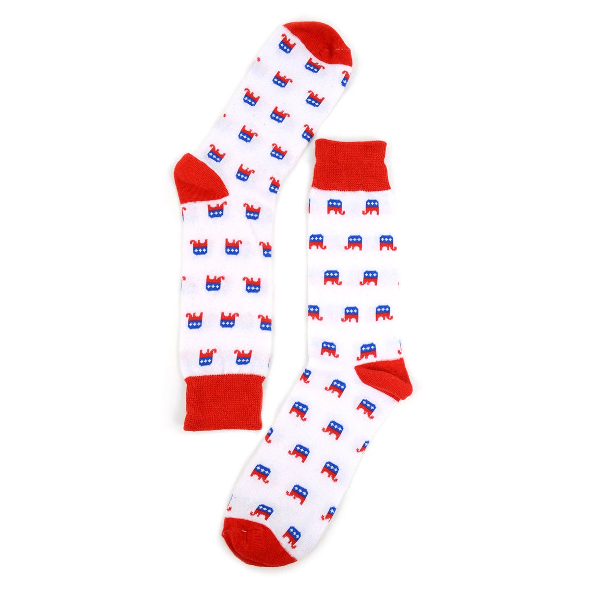 REPUBLICAN ELEPHANT Men’s PATRIOTIC SOCKS PARQUET Brand - Novelty Socks And Slippers