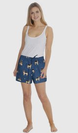 COMFIES LOUNGE PJ SHORTS Ladies GERMAN SHEPHERD Dog By E&S PETS - Novelty Socks And Slippers