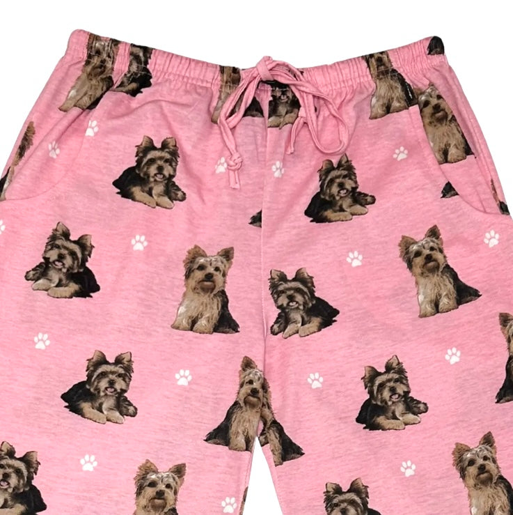 COMFIES UNISEX YORKIE PAJAMA BOTTOMS E&S Pets (CHOOSE SIZE) - Novelty Socks And Slippers