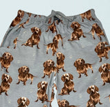 COMFIES UNISEX DACHSHUND PAJAMA BOTTOMS E&S PETS (CHOOSE SIZE) - Novelty Socks And Slippers