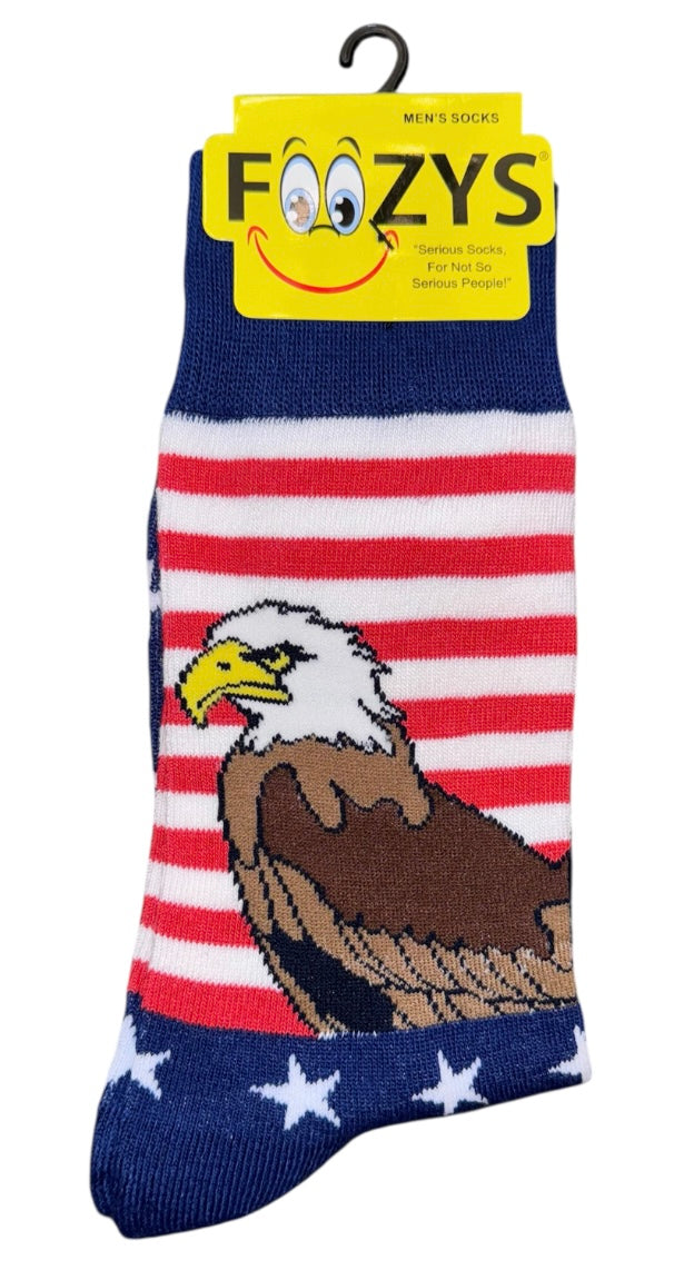 FOOZYS Brand Men’s PATRIOTIC Socks (Choose Style) - Novelty Socks And Slippers
