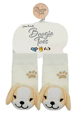 BOOGIE TOES Unisex Baby PUPPY DOG Rattle Gripper Bottom Socks By Piero Liventi - Novelty Socks And Slippers
