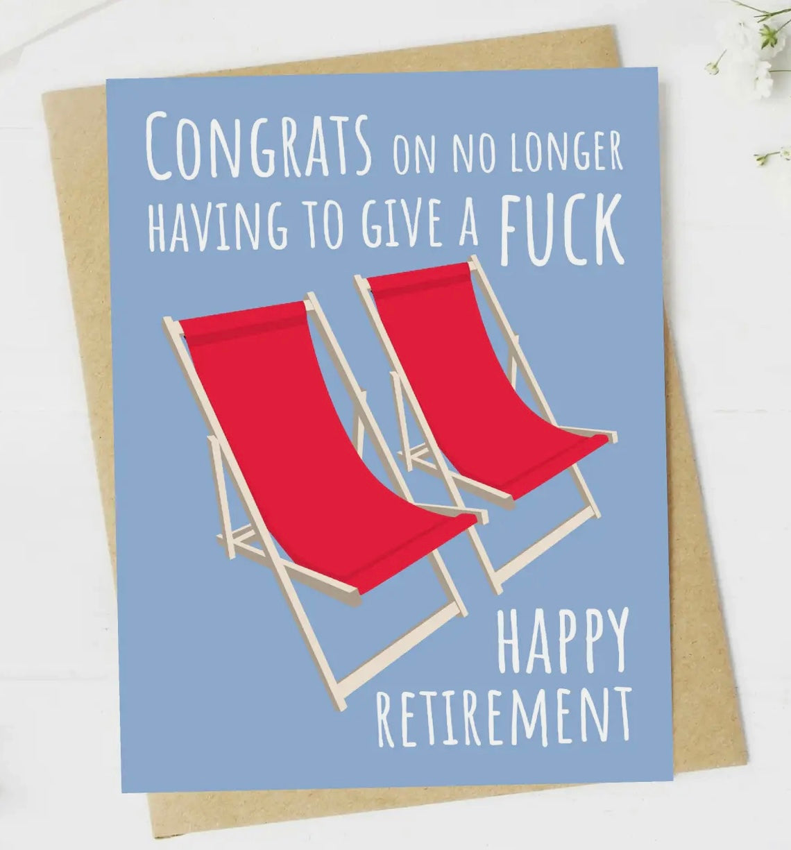 Sassy Retirement Greeting Card CONGRATS ON NO LONGER HAVING TO GIVE A FUCK HAPPY RETIREMENT - Novelty Socks And Slippers