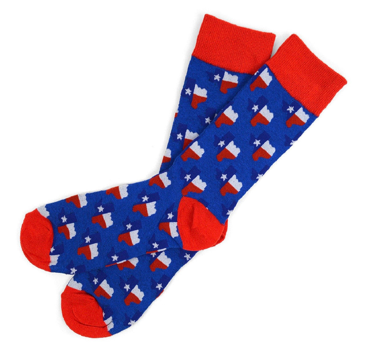 TEXAS Men's PATRIOTIC Socks Parquet Brand (Choose State Or State Flag) - Novelty Socks And Slippers