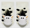 BOOGIE TOES Baby Unisex ZEBRA Rattle Gripper Bottom Socks By Piero Liventi - Novelty Socks And Slippers