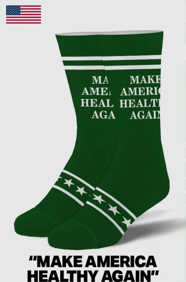 TRUMP Unisex MAKE AMERICA HEALTHY AGAIN Socks - Novelty Socks And Slippers
