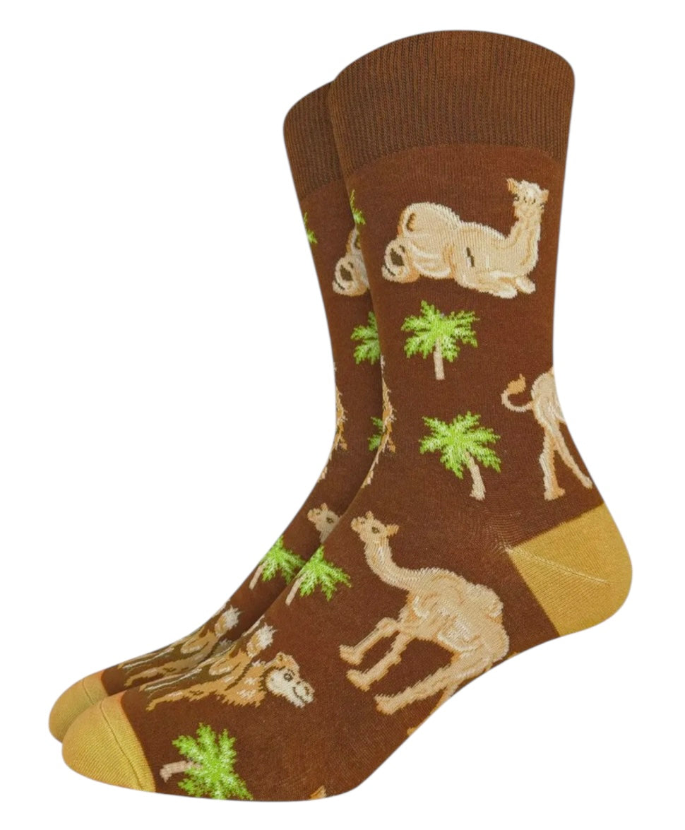 GOOD LUCK SOCK Brand Men’s CAMEL Socks ‘Hump Day’ - Novelty Socks And Slippers