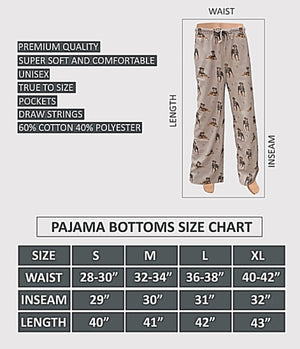COMFIES UNISEX ROTTWEILER PAJAMA BOTTOMS E&S PETS (CHOOSE SIZE) - Novelty Socks for Less