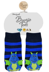 BOOGIE TOES Unisex Baby DRAGON RATTLE GRIPPER BOTTOM SOCKS By PIERO LIVENTI - Novelty Socks And Slippers