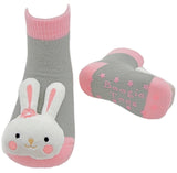 BOOGIE TOES Unisex Baby BUNNY RABBIT Rattle Gripper Bottom Socks By PIERO LIVENTI - Novelty Socks for Less