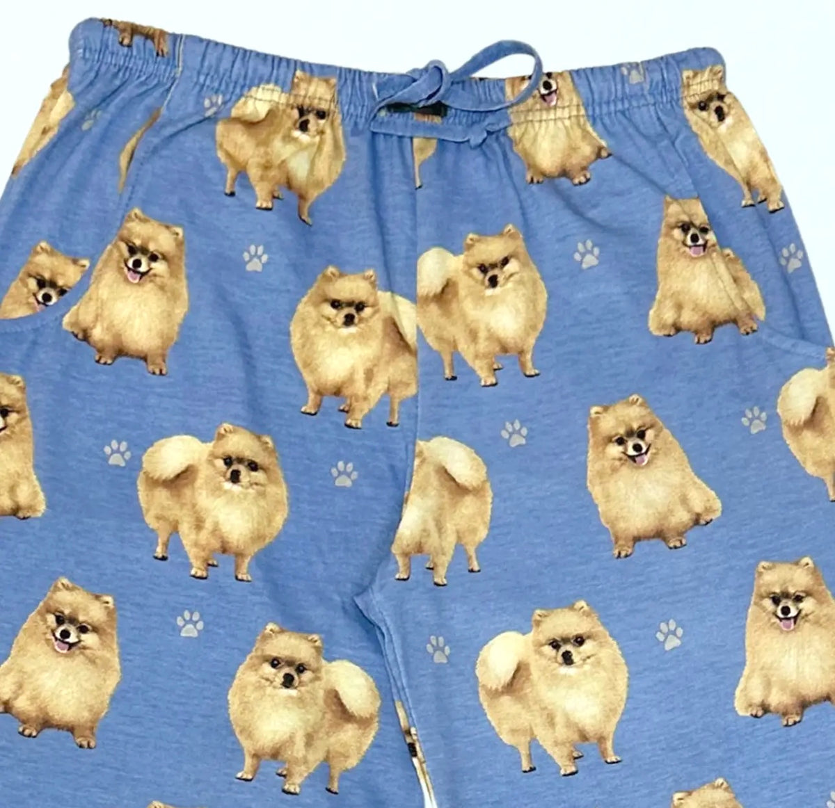 COMFIES Brand Unisex POMERANIAN Pajama Bottoms E&S Pets (CHOOSE SIZE) - Novelty Socks And Slippers