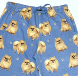 COMFIES Brand Unisex POMERANIAN Pajama Bottoms E&S Pets (CHOOSE SIZE) - Novelty Socks And Slippers