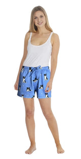 COMFIES LOUNGE PJ SHORTS Ladies BORDER COLLIE Dog By E&S PETS - Novelty Socks And Slippers