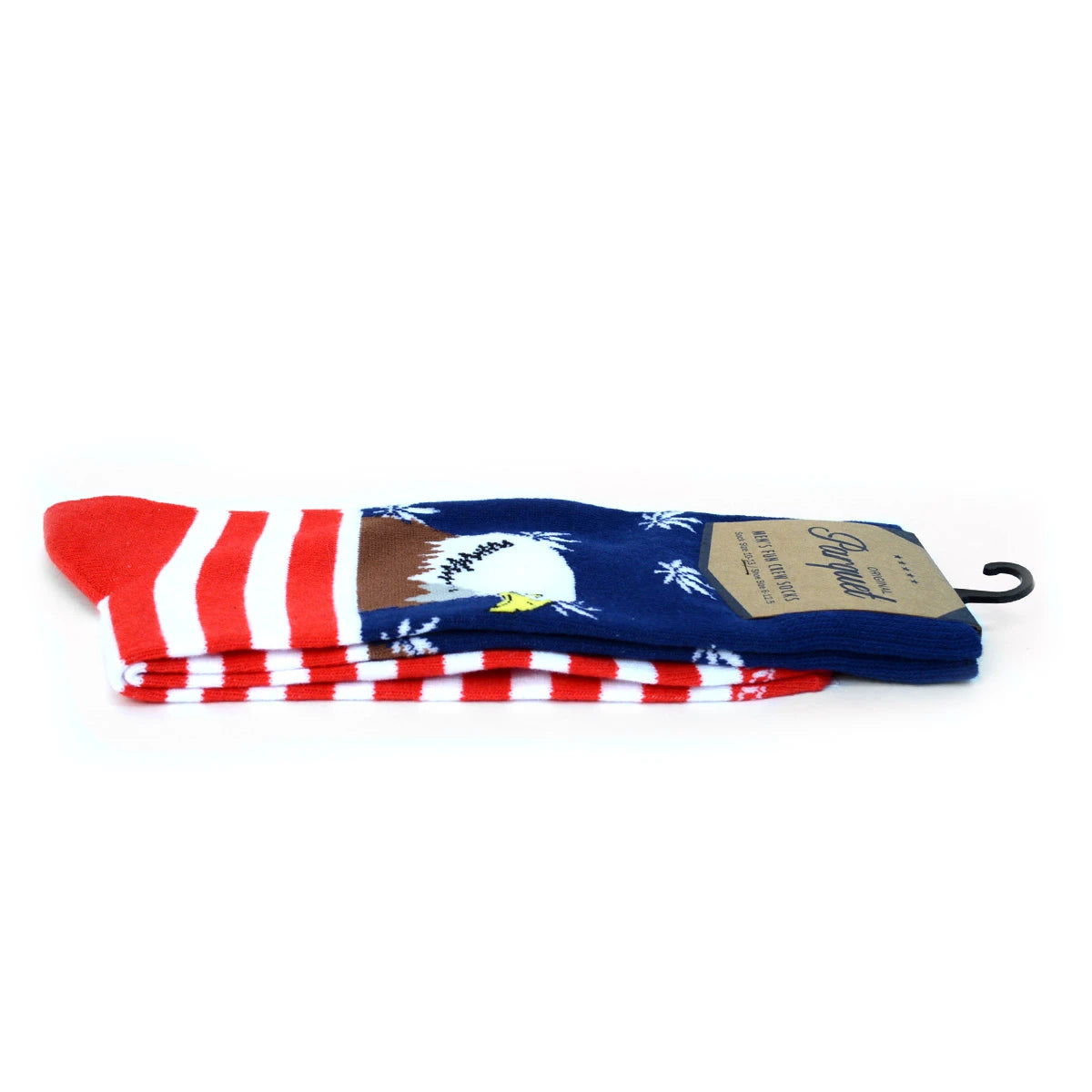 PATRIOTIC AMERICAN FLAG Men’s Socks With Marijuana Stars Parquet Brand - Novelty Socks And Slippers