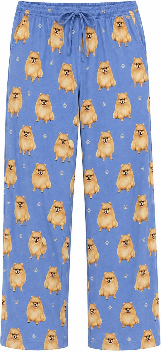 POMERANIAN Dog Adult Unisex Pajama Bottoms COMFIES Brand E&S Pets (CHOOSE SIZE)