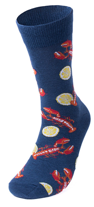 PARQUET Brand Men’s LOBSTER & LEMONS SOCKS - Novelty Socks for Less