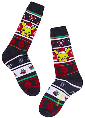 POKÉMON Men’s PIKACHU CHRISTMAS Socks - Novelty Socks for Less