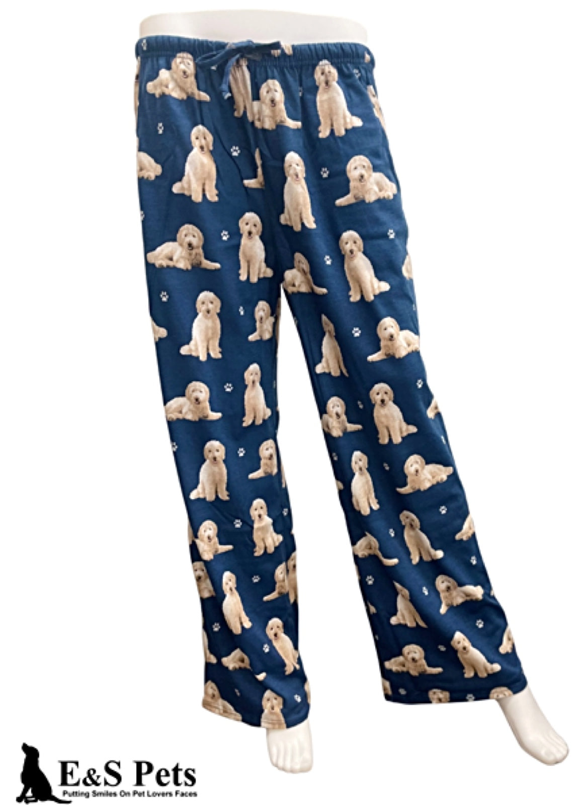 COMFIES Unisex GOLDENDOODLE Pajama Bottoms E&S PETS (CHOOSE SIZE) - Novelty Socks for Less