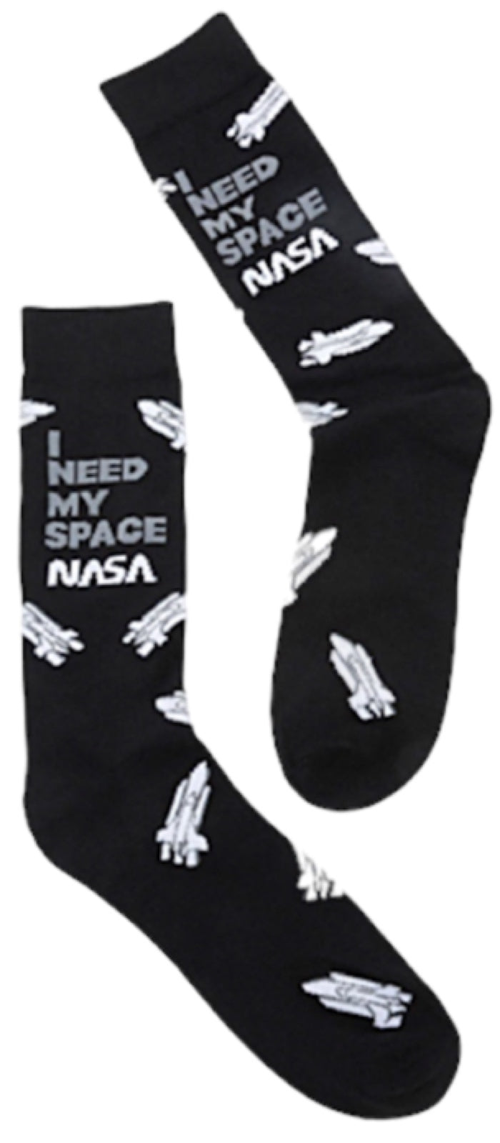 NASA Men’s SPACE SHUTTLE Socks ‘I NEED MY SPACE’