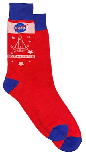 NASA Men’s Socks ‘GIVE ME SPACE’ - Novelty Socks for Less
